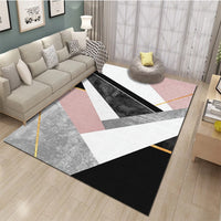 HKM-430611 Cartoon Rectangular Printed Polyester Fiber Carpet Floor Mats for Living Rooms and Bedrooms