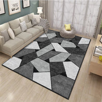 HKM-430611 Cartoon Rectangular Printed Polyester Fiber Carpet Floor Mats for Living Rooms and Bedrooms