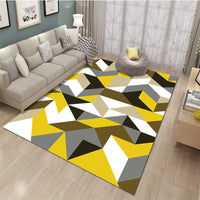 HKM-430611 Cartoon Rectangular Printed Polyester Fiber Carpet Floor Mats for Living Rooms and Bedrooms