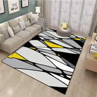 HKM-430611 Cartoon Rectangular Printed Polyester Fiber Carpet Floor Mats for Living Rooms and Bedrooms