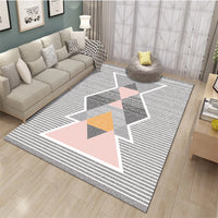 HKM-430611 Cartoon Rectangular Printed Polyester Fiber Carpet Floor Mats for Living Rooms and Bedrooms