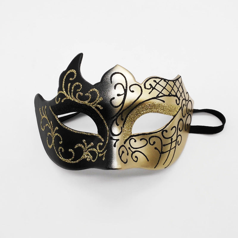 HKM-430675 Masquerade Flat Head Half Face Spray Paint Mask for Parties and Events