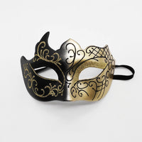 HKM-430675 Masquerade Flat Head Half Face Spray Paint Mask for Parties and Events