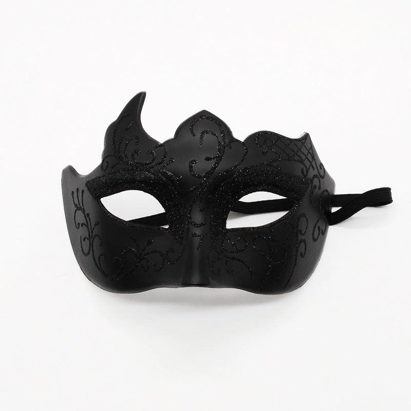HKM-430675 Masquerade Flat Head Half Face Spray Paint Mask for Parties and Events