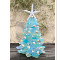 HKM-430995 Blue Christmas Tree Decoration - Unique Glass Ocean-Inspired Design for Festive Decor