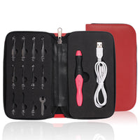 HKM-431059 Rechargeable Crochet Hook with Interchangeable Heads and USB Charging - 11 Hook Sizes Included