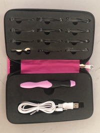 HKM-431059 Rechargeable Crochet Hook with Interchangeable Heads and USB Charging - 11 Hook Sizes Included