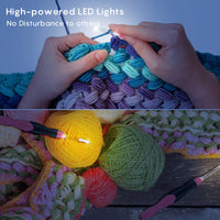 HKM-431059 Rechargeable Crochet Hook with Interchangeable Heads and USB Charging - 11 Hook Sizes Included