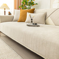 HKM-431187 Universal Chenille Sofa Cushion Cover - Modern Striped Design for All Seasons