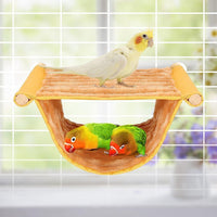 HKM-431315 Multi-Color Removable & Washable Wooden Hammock for Hamsters and Small Pets