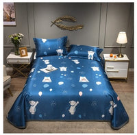 HKM-431379 Cooling Ice Silk Mat with Pillowcase Options - Various Colors and Sizes Available