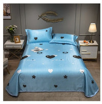 HKM-431379 Cooling Ice Silk Mat with Pillowcase Options - Various Colors and Sizes Available