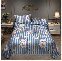 HKM-431379 Cooling Ice Silk Mat with Pillowcase Options - Various Colors and Sizes Available