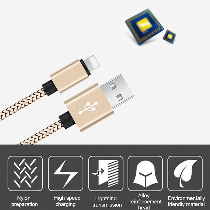 HKM-431571 Dragon Pattern 2A Data Cable for iPhone - Available in 1M, 2M, and 3M Lengths - Durable Aluminum, Nylon, and TPE Design