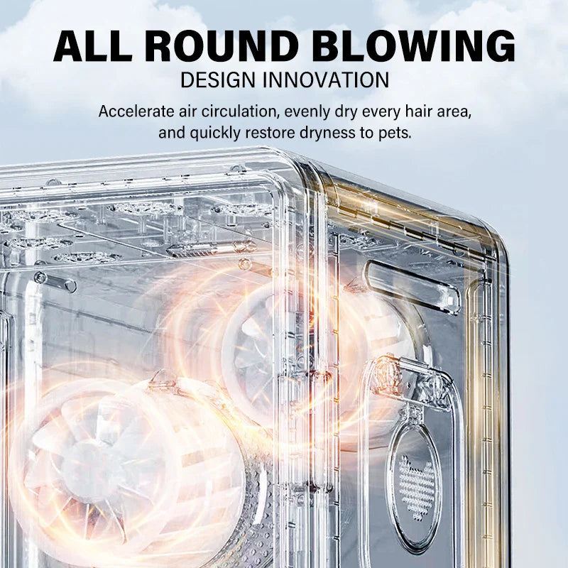 KTX-431635 Automatic Pet Dryer Box with Smart Temperature Control for Small Dogs and Cats, 82L Capacity, Ultra Quiet Design