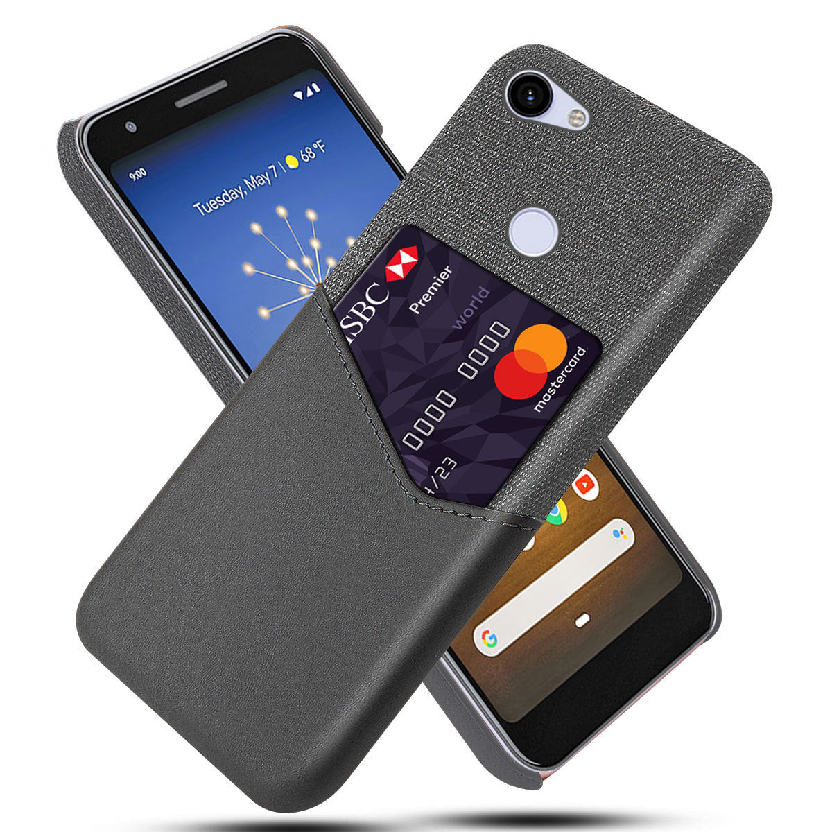 HKM-431635 Leather Back Cover Case for Google Pixel 2 and Pixel 2 XL – Waterproof and Drop Resistant