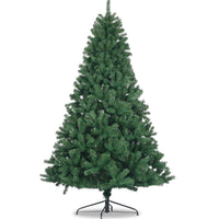 HKM-431827 6 Feet Unlit Artificial Christmas Tree - Natural Spruce PVC Fir with Foldable Metal Stand