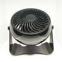 HKM-431891 4-Inch Mini Desk Fan with Brushless Motor, Quiet Operation, USB Powered, Black