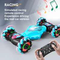 HKM-431955 Gesture Sensing 4WD RC Stunt Car with Dual Remote Control and 360 Rotating Drift Feature for Kids