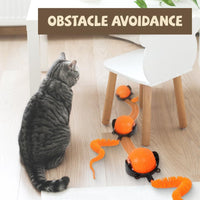 HKM-432147 Interactive Cat Ball Toy, 2025 New Cat Ball Toys With Cord Mouse, Smart Self Rolling Cat Toys For Bored Indoor Cats, Automatic Moving Peppy Pet Ball