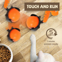 HKM-432147 Interactive Cat Ball Toy, 2025 New Cat Ball Toys With Cord Mouse, Smart Self Rolling Cat Toys For Bored Indoor Cats, Automatic Moving Peppy Pet Ball