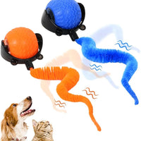 HKM-432147 Interactive Cat Ball Toy, 2025 New Cat Ball Toys With Cord Mouse, Smart Self Rolling Cat Toys For Bored Indoor Cats, Automatic Moving Peppy Pet Ball