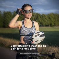 HKM-432211 Smart Glasses with UV and Blue Light Protection, Black Color Options, PC ABS Material, Includes Charging Cable and Manual
