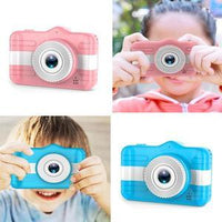 HKM-432275 3.5 Inch Cartoon Digital HD Camera with Anti-Fall Silicone Case in Sky Blue and Pink
