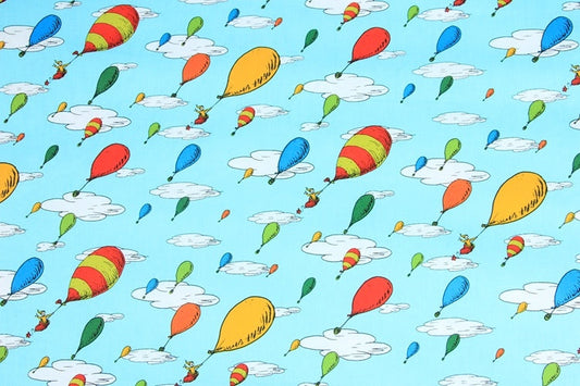 KTX-432339 Cotton Fabric with Nordic Style Sky Print for DIY Projects