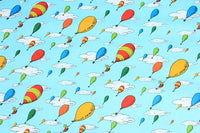 HKM-432339 Cotton Fabric with Nordic Style Sky Print for DIY Projects