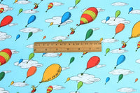 HKM-432339 Cotton Fabric with Nordic Style Sky Print for DIY Projects