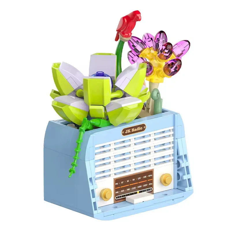 Creative Flower Phone Building Blocks Model Set for Kids - 50 Pieces, Modern Building Theme