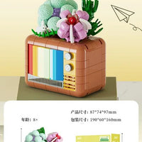 HKM-432339 Creative Flower Phone Building Blocks Model Set for Kids - 50 Pieces, Modern Building Theme