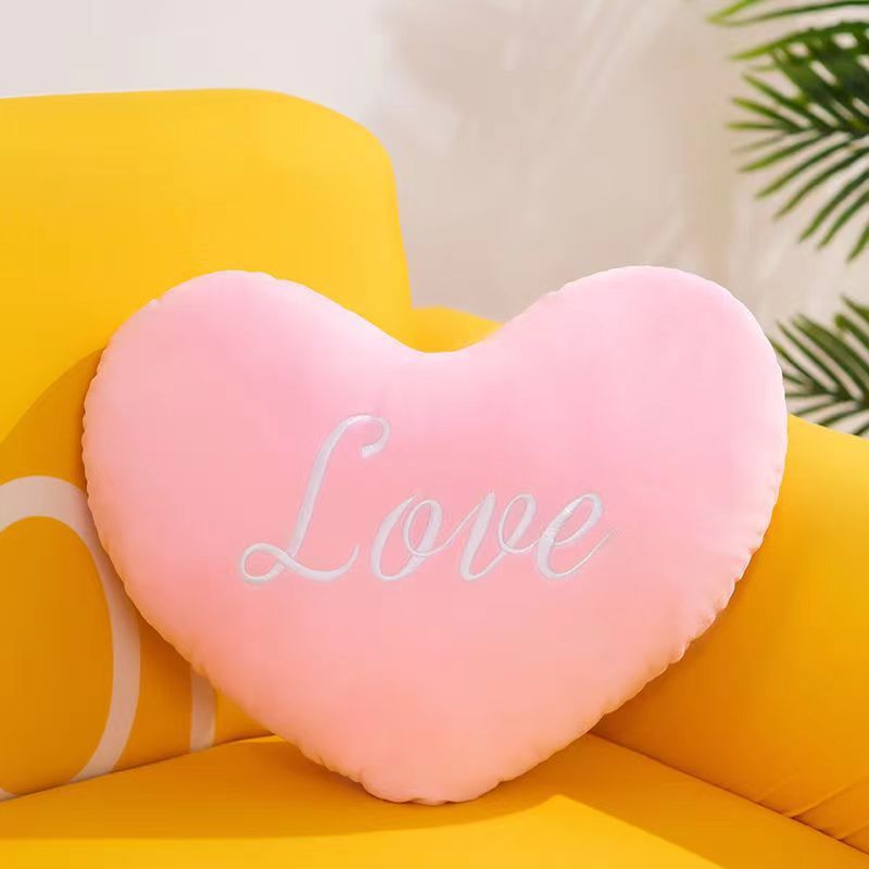 HKM-432339 Personalized Love Pillow for Girls in Red, Pink, and Rose - Various Heights Available