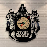 HKM-432467 Creative Cat Vinyl Record Wall Clock - Ultra Quiet Quartz Battery Operated Circular Design for Home Decor