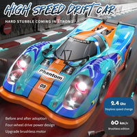 HKM-432531 1/16 Scale 60km/h Brushless Remote Control Drift Truck with LED Lights, Indoor/Outdoor Use, 4WD, Ready-to-Go