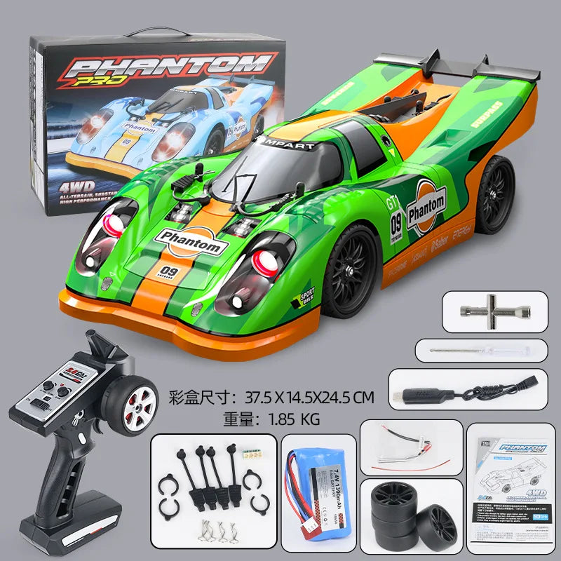 HKM-432531 1/16 Scale 60km/h Brushless Remote Control Drift Truck with LED Lights, Indoor/Outdoor Use, 4WD, Ready-to-Go