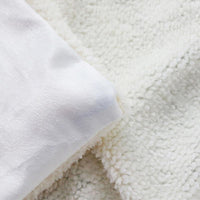 HKM-432531 Cozy White Flannel Animal Sofa Blanket - 150cm x 200cm, Polyester Fabric