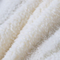 HKM-432531 Cozy White Flannel Animal Sofa Blanket - 150cm x 200cm, Polyester Fabric