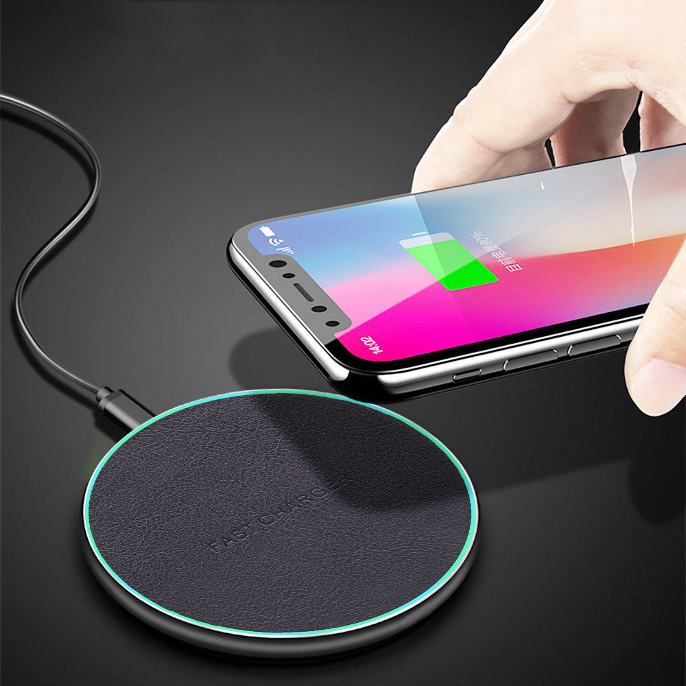 HKM-432595 Aluminum Alloy 10W Wireless Car Charger for Apple, Samsung, Huawei, and Xiaomi Phones