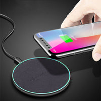 HKM-432595 Aluminum Alloy 10W Wireless Car Charger for Apple, Samsung, Huawei, and Xiaomi Phones