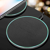 HKM-432595 Aluminum Alloy 10W Wireless Car Charger for Apple, Samsung, Huawei, and Xiaomi Phones