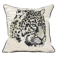 HKM-432595 Leopard and Tiger Pattern High Density Satin Fabric Sofa Pillowcase, 45x45cm / 50x50cm