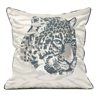 HKM-432595 Leopard and Tiger Pattern High Density Satin Fabric Sofa Pillowcase, 45x45cm / 50x50cm