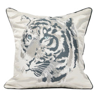 HKM-432595 Leopard and Tiger Pattern High Density Satin Fabric Sofa Pillowcase, 45x45cm / 50x50cm