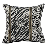 HKM-432595 Leopard and Tiger Pattern High Density Satin Fabric Sofa Pillowcase, 45x45cm / 50x50cm