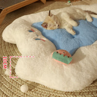 HKM-432723 Cozy Cat Sleeping Pad - Soft Polyester and PP Cotton Nest Mat for All Seasons