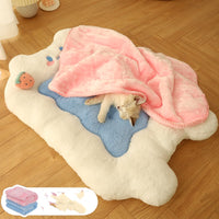 HKM-432723 Cozy Cat Sleeping Pad - Soft Polyester and PP Cotton Nest Mat for All Seasons
