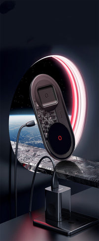 HKM-432723 Mini 24W Fast Charge Wireless Charger with Type-C Interface for Mobile Devices