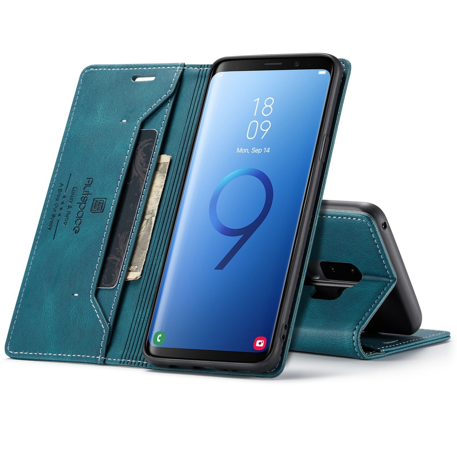 HKM-432787 Samsung-compatible Anti-Degaussing Clamshell Flip Phone Case in Multiple Colors